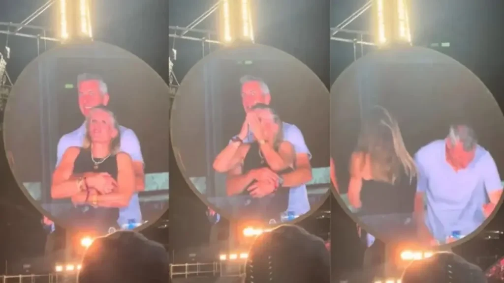 Pareja reacciona incómoda en la kiss cam durante un recital de Coldplay en Estados Unidos