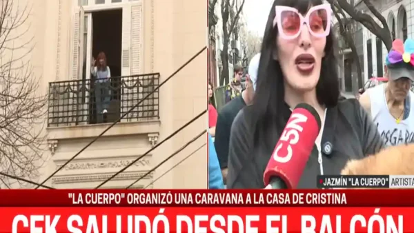 Cristina salió al balcón y volvió a sorprender