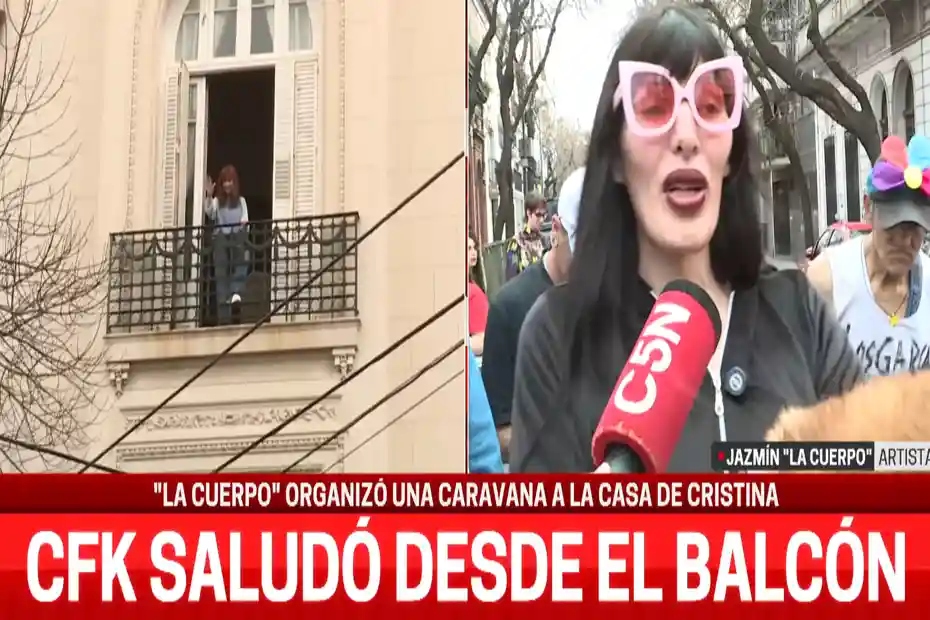 Cristina salió al balcón y volvió a sorprender