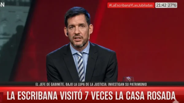 Ariel Zak durante el análisis sobre las visitas de la escribana del caso Adorni a Casa Rosada