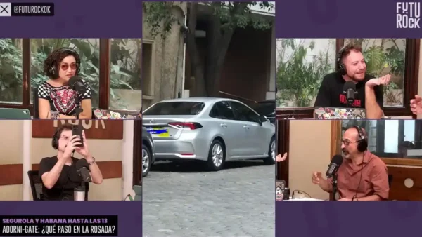 Vehículos oficiales estacionados en Casa Rosada relacionados con la denuncia de Fabián Waldman