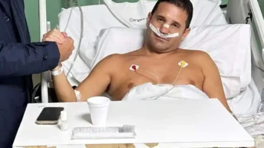 Federico Pelli tras la agresión sufrida durante un piquete en Tucumán