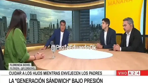 Antonio Laje y Florencia Sichel en A24 hablando sobre la Generación Sandwich.