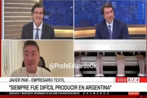 Javier Paik entrevistado por Eduardo Feinmann sobre el comercio con China.