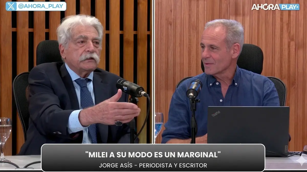 Jorge Asís durante una intervención en Ahora Play sobre Javier Milei