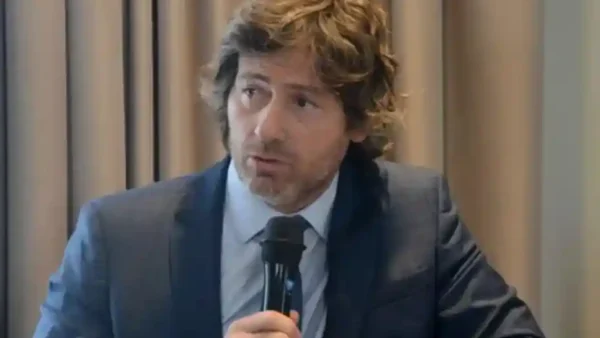 Juan Bautista Mahiques durante la ceremonia de jura como nuevo ministro de Justicia en la Casa Rosada.