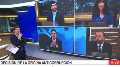 Manu Jove durante el debate en A24 sobre el regreso de Manuel Adorni desde Nueva York