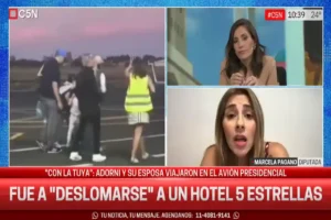 Marcela Pagano al anunciar la denuncia contra Manuel Adorni