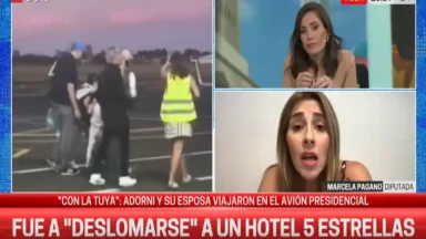 Marcela Pagano al anunciar la denuncia contra Manuel Adorni