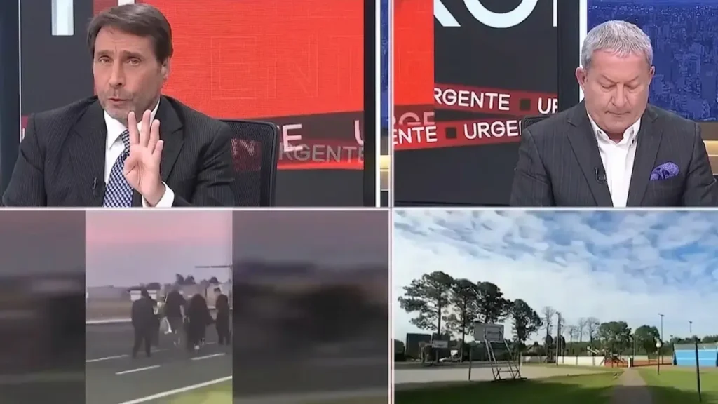 Captura del programa de Eduardo Feinmann donde se menciona que Marcelo Grandío tiene cuatro programas en la TV Pública