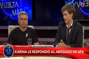 Marco Palazzo durante debate televisivo en TN sobre la AFA