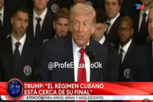Mario Massaccesi en el estudio de TN discutiendo sobre la foto de Lionel Messi y Donald Trump