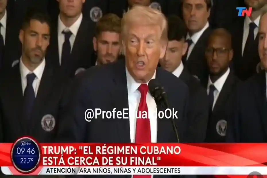 Mario Massaccesi en el estudio de TN discutiendo sobre la foto de Lionel Messi y Donald Trump