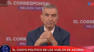 Nelson Castro durante un editorial en TN sobre Manuel Adorni