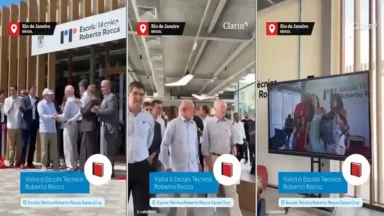 Paolo Rocca y Lula da Silva inaugurando escuela técnica en Brasil contraste ajuste Argentina.