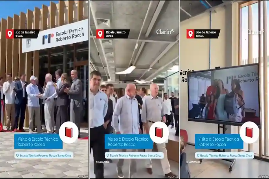 Paolo Rocca y Lula da Silva inaugurando escuela técnica en Brasil contraste ajuste Argentina.