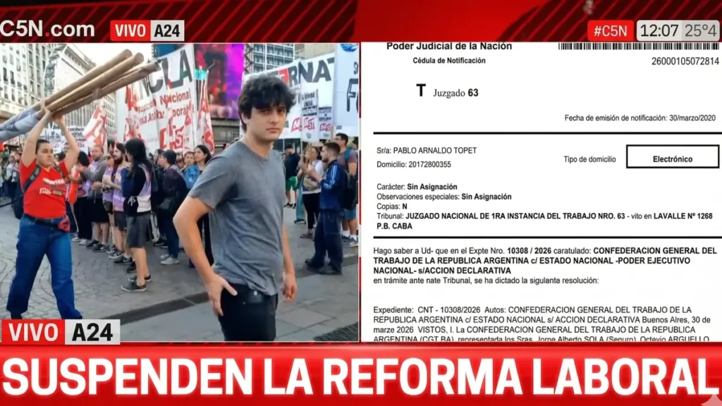 Dirigentes sindicales y el frente judicial por la reforma laboral