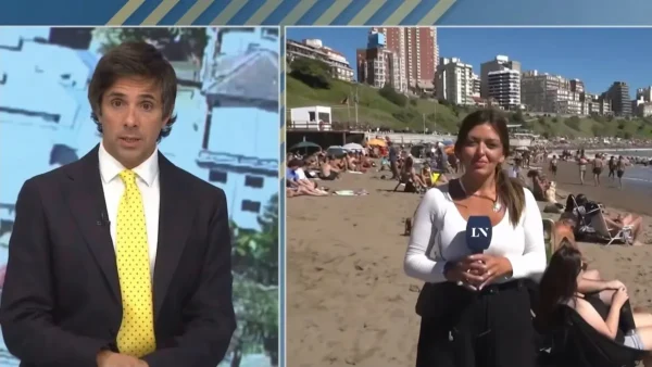 Roberto Funes Ugarte interviene en LN+ durante un móvil en Mar del Plata