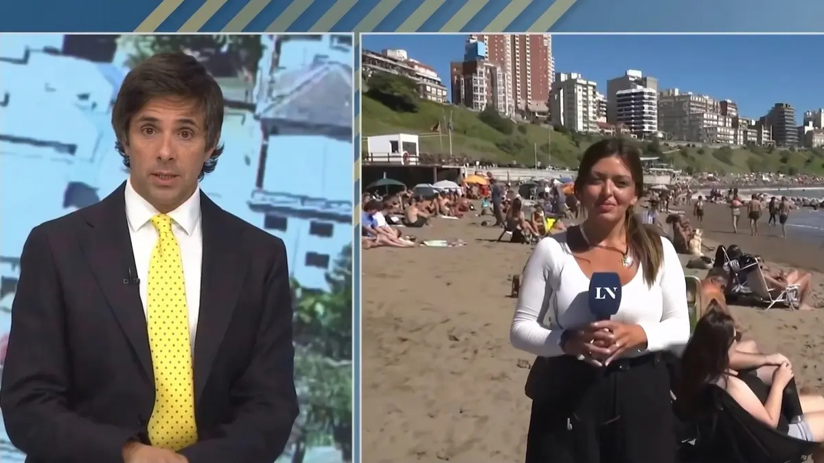 Roberto Funes Ugarte interviene en LN+ durante un móvil en Mar del Plata