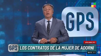 Rolando Graña durante un informe en GPS sobre Manuel Adorni y su entorno familiar