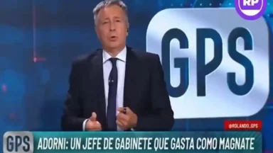 Rolando Graña durante el debate televisivo en el que lanzó la frase Lady Adorni