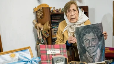 Retrato de Sara Luján referente de derechos humanos en Catamarca