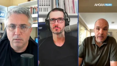 Sebastián Maril y Maximiliano Montenegro en una emisión sobre el fallo por YPF.