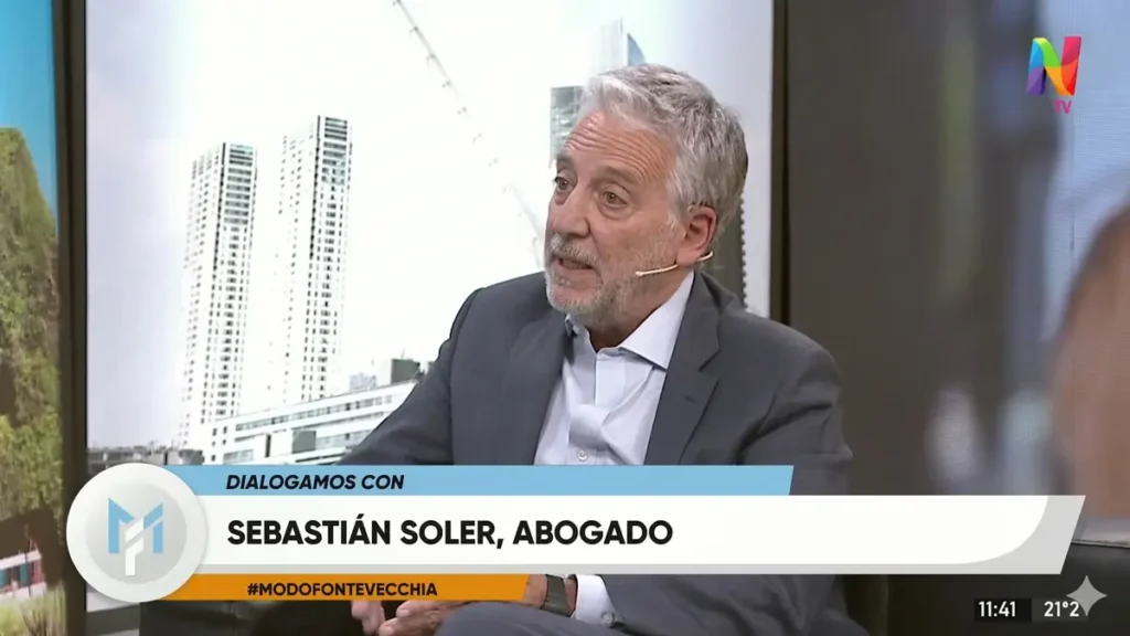 Sebastián Soler en una entrevista sobre el caso YPF.