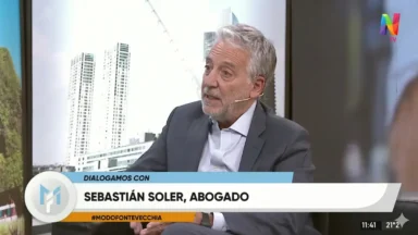 Sebastián Soler en una entrevista sobre el caso YPF.