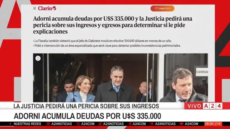 Presunto enriquecimiento ilícito: Investigan a Manuel Adorni por movimientos en dólares y viajes