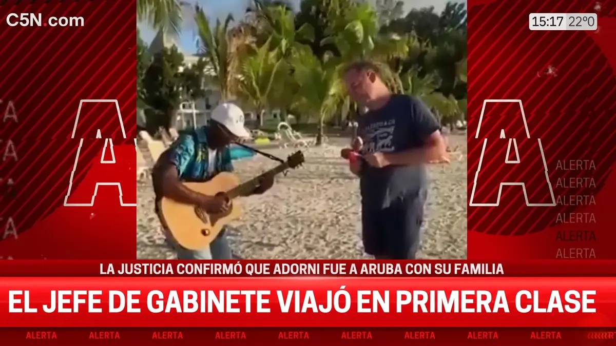 Manuel Adorni en contexto de investigación judicial por viaje a Aruba