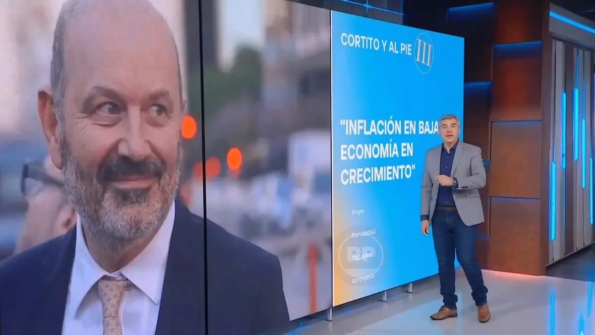 Adrián Puente durante un editorial sobre pobreza y el posteo de Federico Sturzenegger.