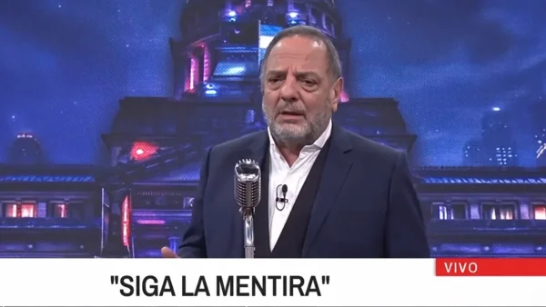 Baby Etchecopar contra Milei durante una dura editorial con críticas al Gobierno.