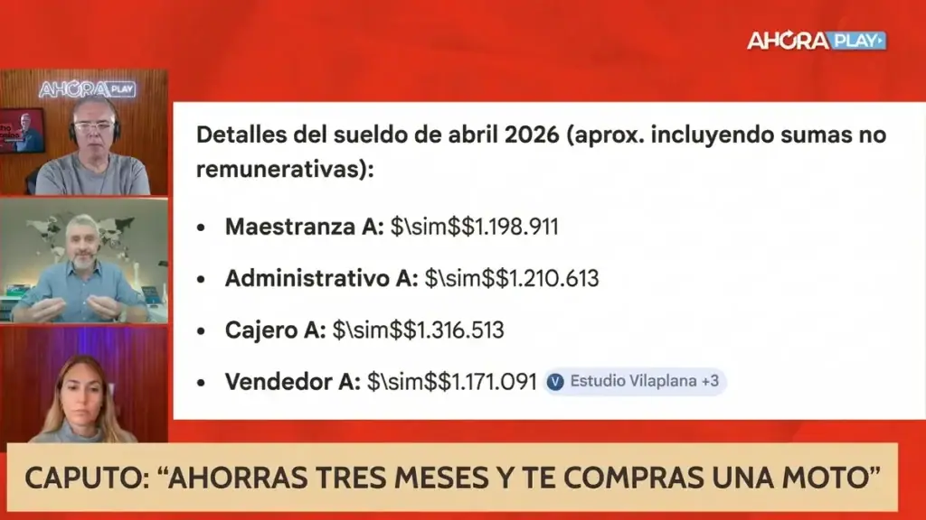 Matías Battista durante un análisis económico sobre salarios en Argentina