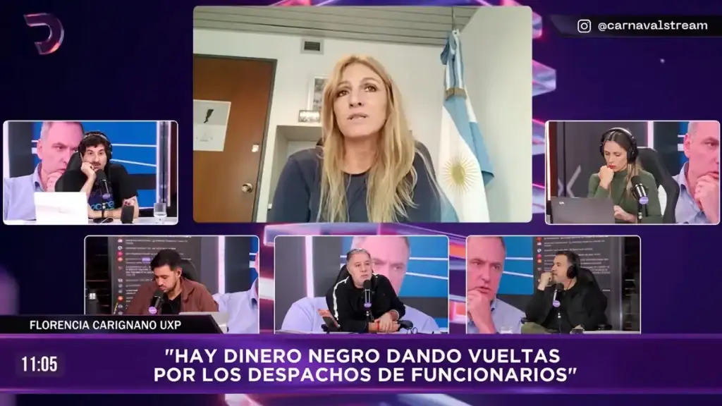 Florencia Carignano critica al Gobierno y habla de dinero no declarado en funcionarios