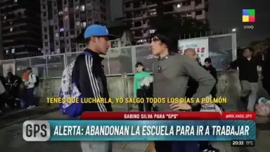 “Si no salgo a laburar no como”: Gabino Silva mostró la deserción escolar en la calle