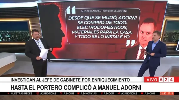 La declaración del encargado complica a Adorni en la investigación patrimonial.