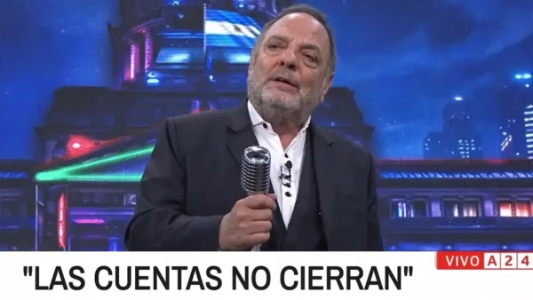 Baby Etchecopar durante un monólogo sobre los gastos de Adorni en A24