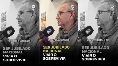 Jubilado argentino contando su situación económica actual