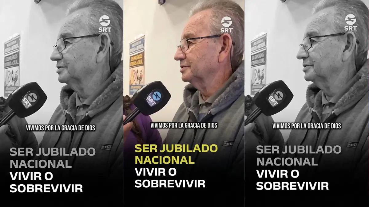 Jubilado argentino contando su situación económica actual