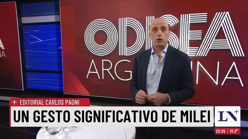 Carlos Pagni durante su programa en televisión