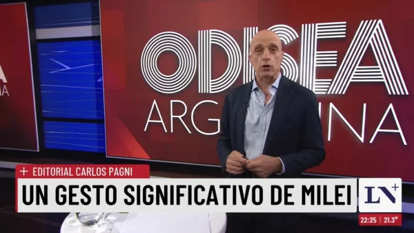 Carlos Pagni durante su programa en televisión
