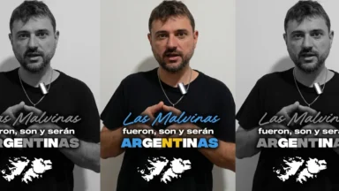 Juan Grabois durante una declaración sobre petróleo en Malvinas y soberanía.