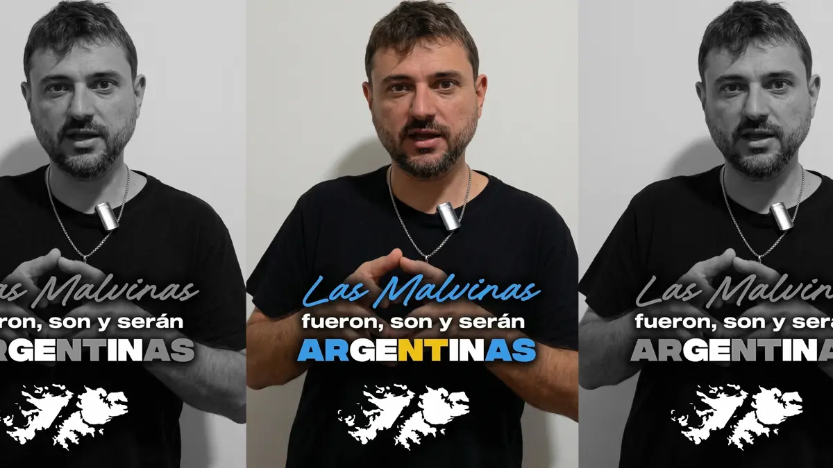 Juan Grabois durante una declaración sobre petróleo en Malvinas y soberanía.