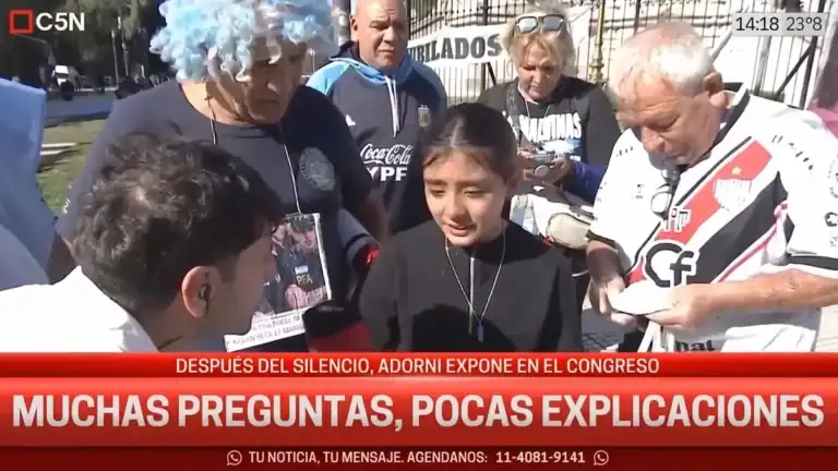 “No deberían sufrir tanto”: una nena se quebró al hablar de los jubilados en el Congreso
