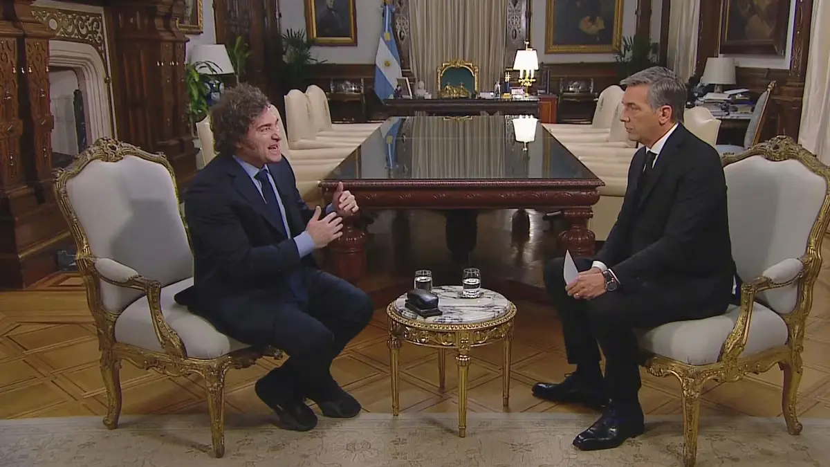 Franco Mercuriali presenta en TN un archivo de Javier Milei sobre corrupción