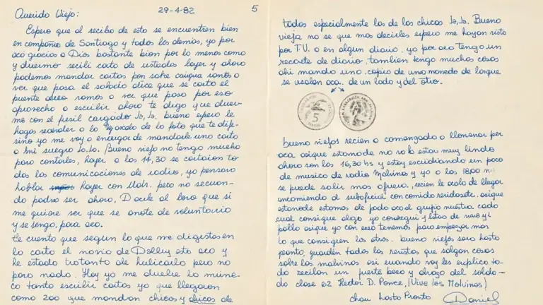 Un excombatiente de Malvinas lucha por recuperar una carta que escribió desde las islas