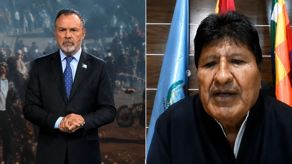 Evo Morales contra Milei durante una entrevista en C5N sobre la crisis política en Bolivia