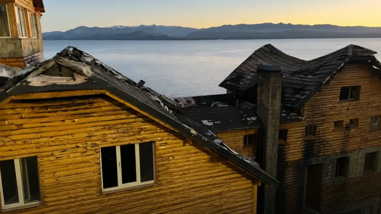 Así quedó el Hotel Huemul tras el incendio en Bariloche: destrucción total y una hipótesis central