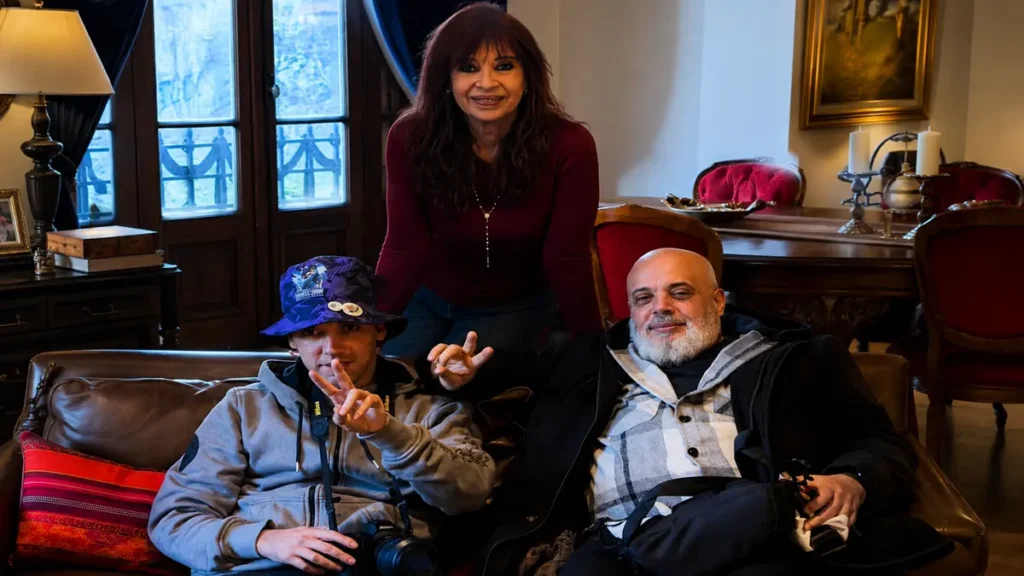 Pablo Grillo visitó a Cristina durante el encuentro en San José 1111